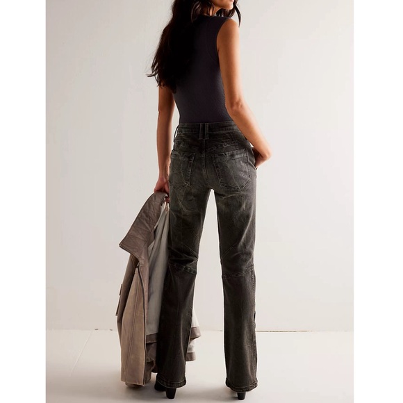 Free People We The Free Vector Moto Flare Jeans - Picture 2 of 5